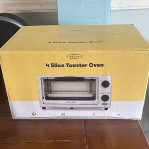 Abella 4 Slice Toaster Oven in black and silver